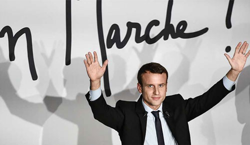 Le président élu de la France, Emmanuel Macron