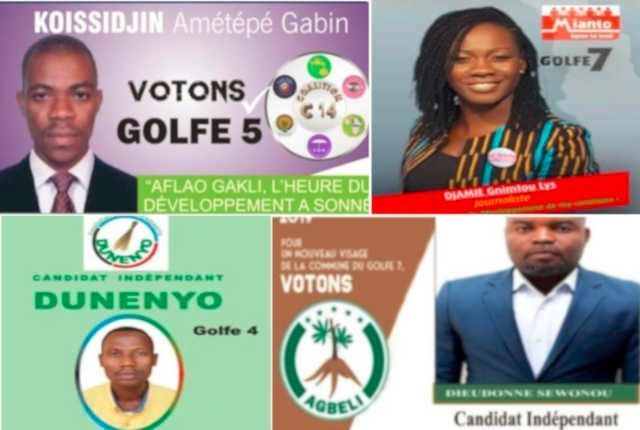 Quelques candidats aux élections locales, Togo | Infog : Fraternité