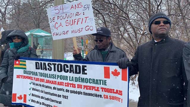 Manifestation de la diaspora togolaise au Canada